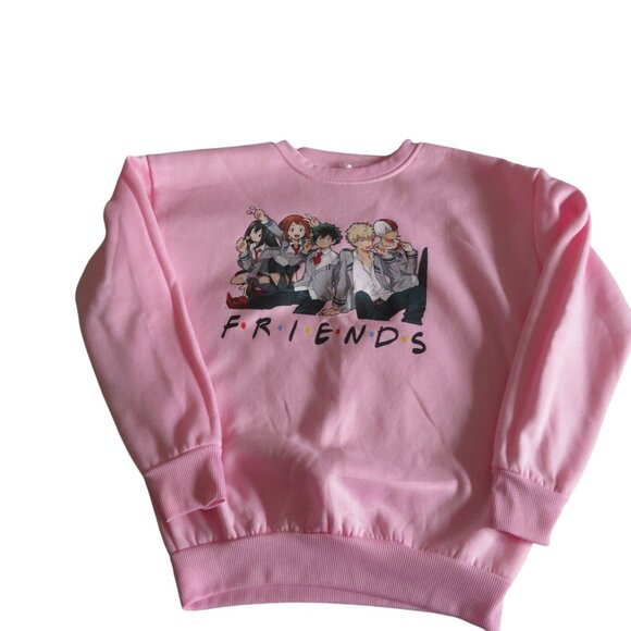 My Hero Academia Friends Pink Sweatshirt Anime, Size XS, EUC - Picture 3 of 9